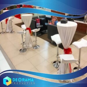 meja barstool cover / meja acara / meja pesta / meja bundar bar cover